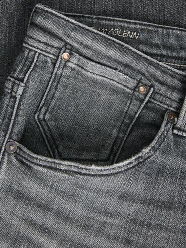 Jack & Jones Herren Jeans JJIGLENN JJDENVER - Low Waist - Slim Fit - Schwarz