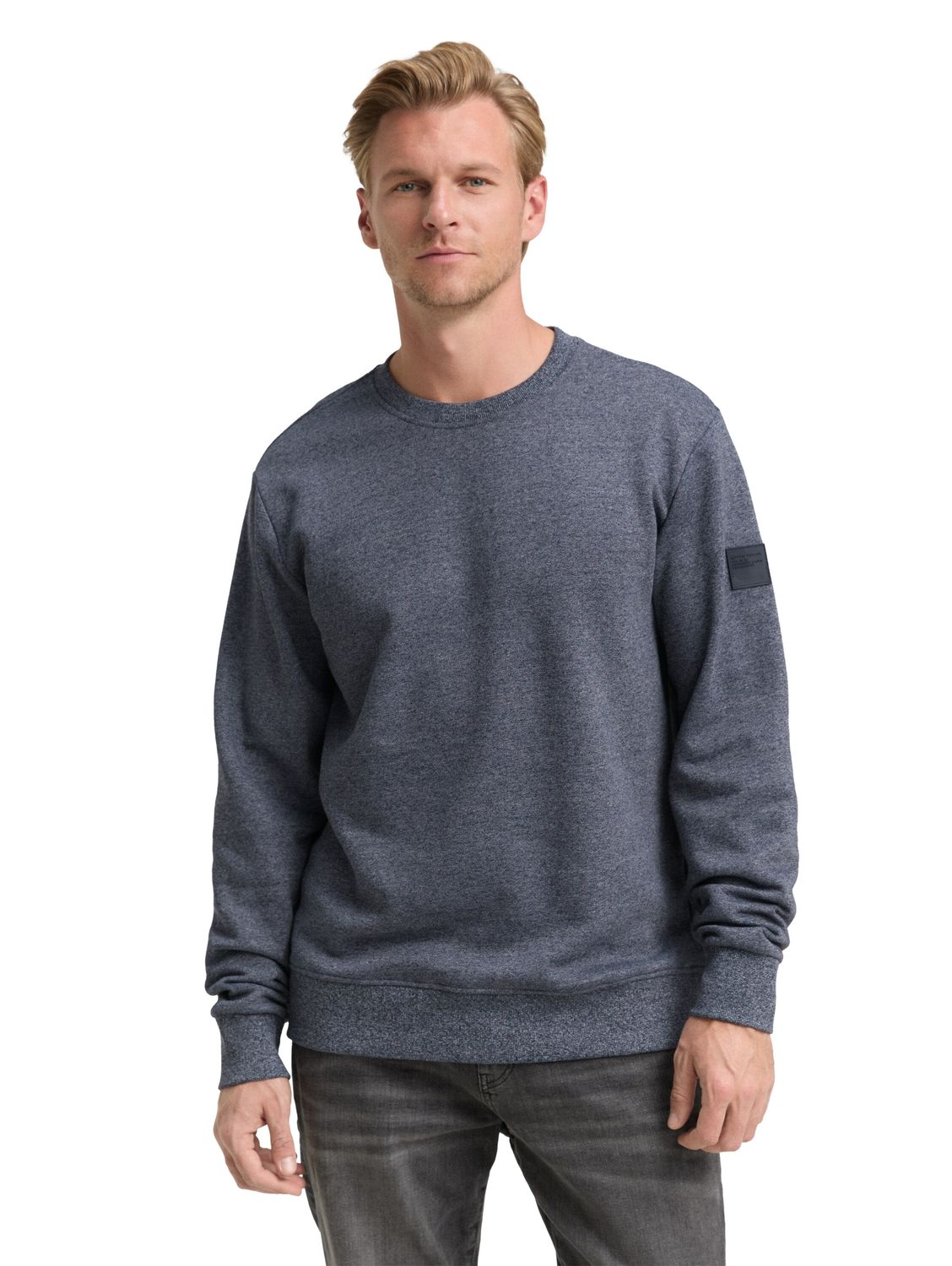 Tom Tailor Herren Rundhals Sweatshirt STRUCTURED CREWNECK - Regular Fit günstig online kaufen