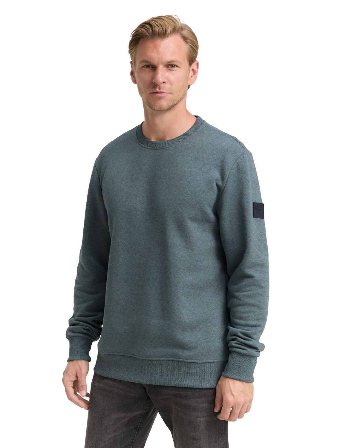 Tom Tailor Herren Rundhals Sweatshirt STRUCTURED CREWNECK - Regular Fit günstig online kaufen