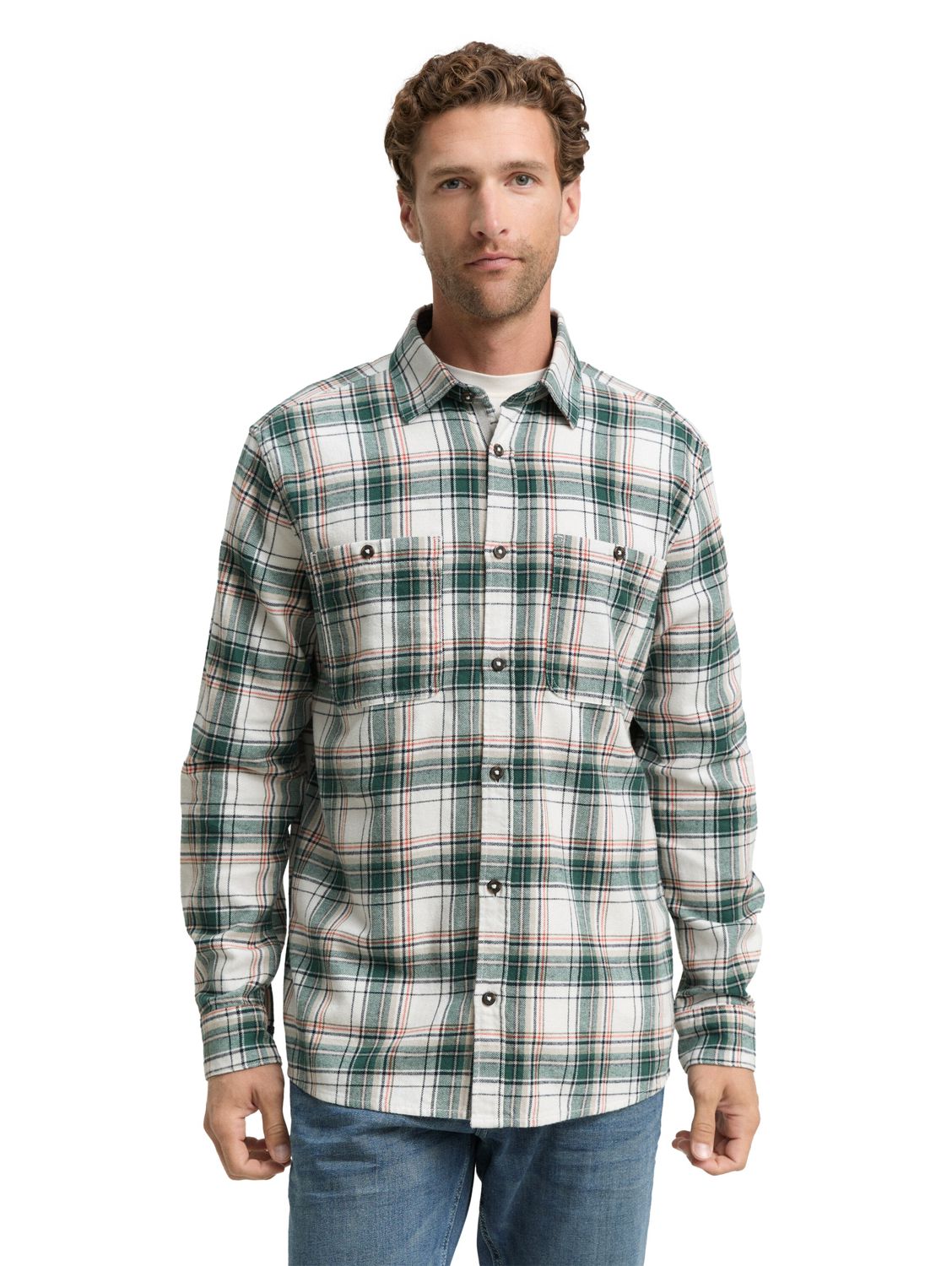 Tom Tailor Herren Freizeithemd COMFORT CHECKED SHIRT - Relaxed Fit