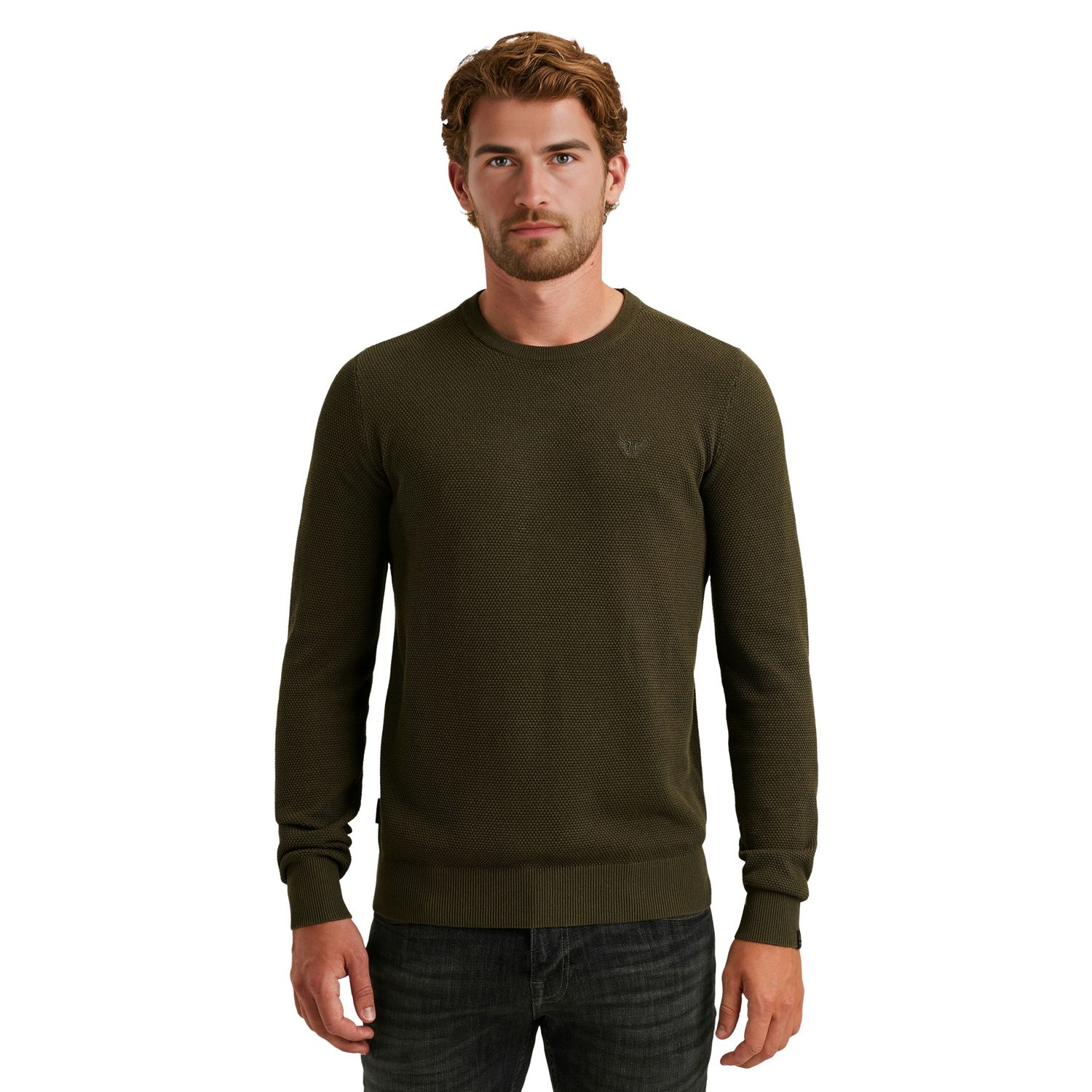 PME Legend Herren Rundhals Pullover R-NECK COTTON MODAL - Regular Fit günstig online kaufen