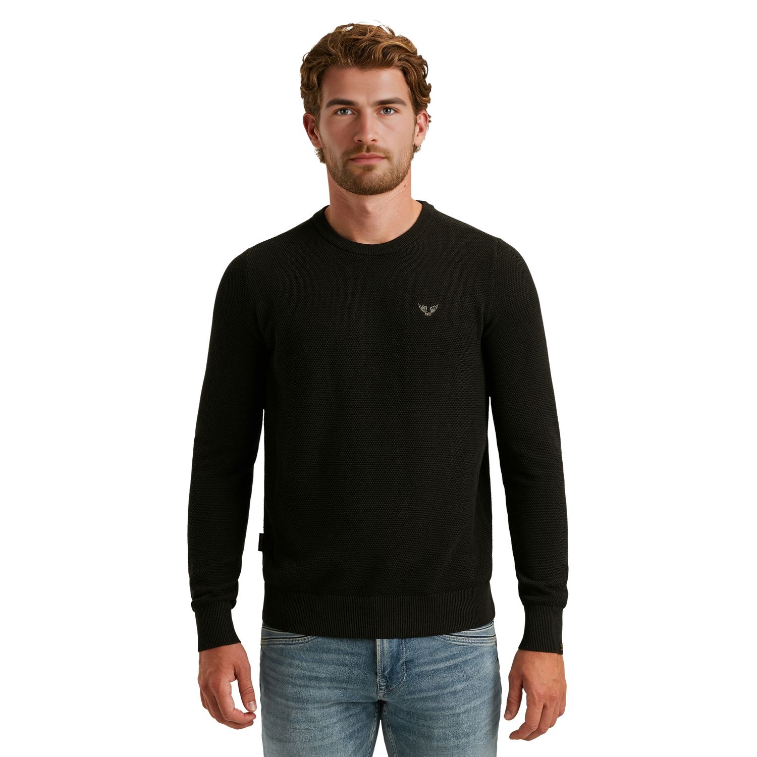 PME Legend Herren Rundhals Pullover R-NECK COTTON MODAL - Regular Fit