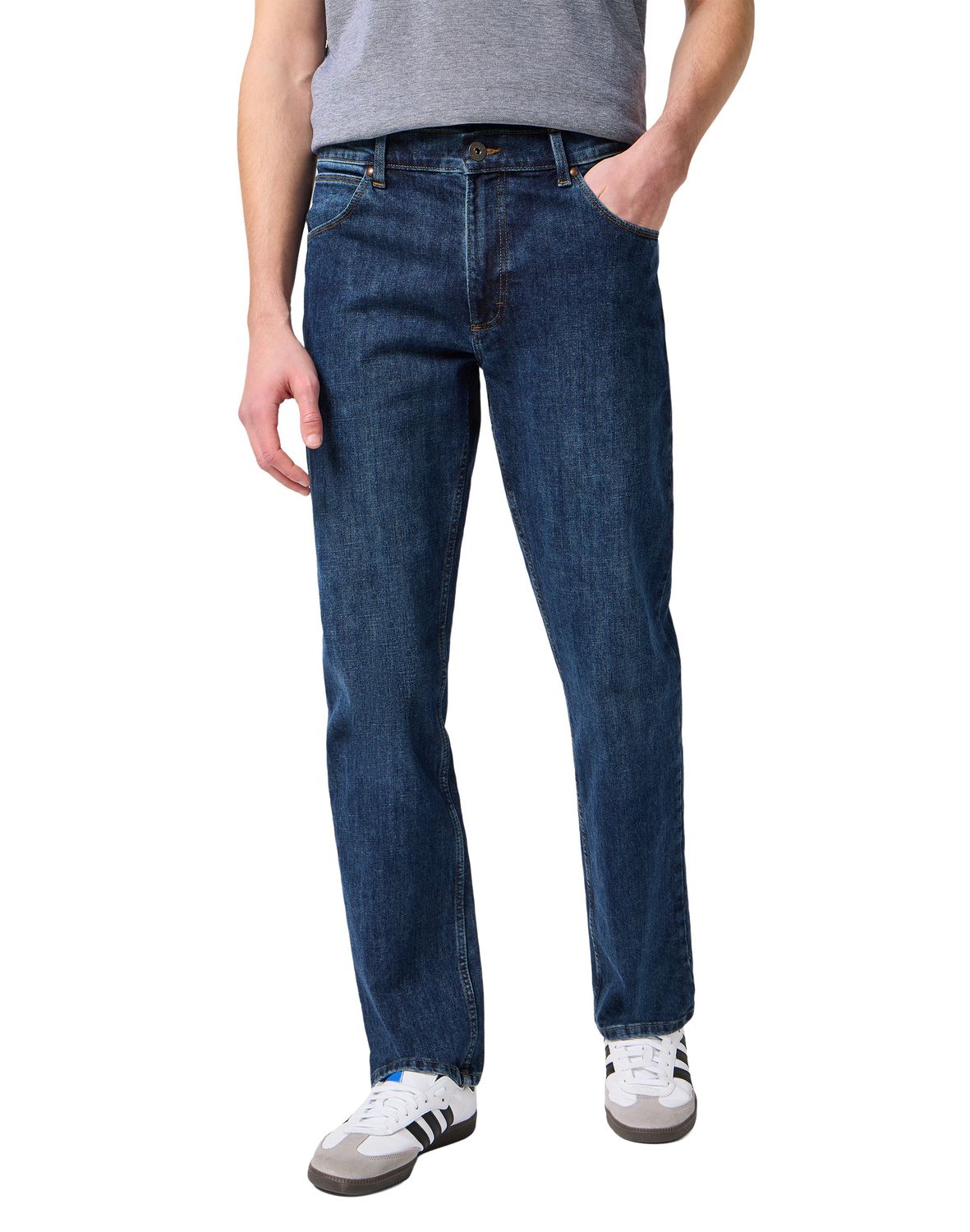 Wrangler Herren Jeans STRAIGHT - Mid Waist - Regular Fit - Blau Schwarz