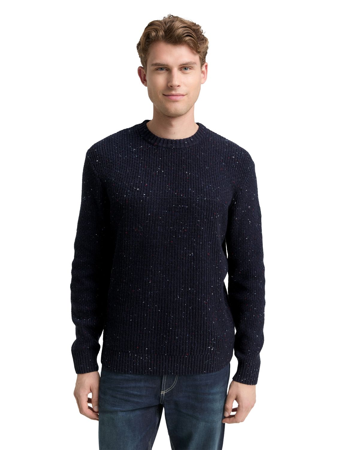 Thumbnail - Tom Tailor Herren Rundhals Pullover STRUCTURED MIX CREWNECK - Regular Fit