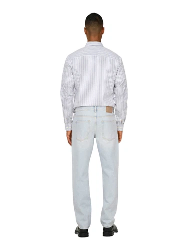 Only & Sons Herren Jeans ONSEDGE STRAIGHT Mid Waist - Regular Fit - Grau Blau