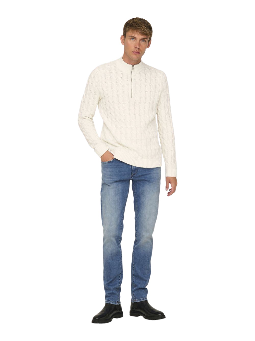 Only & Sons Herren Jeans ONSWEFT REGULAR - Mid Waist - Regular Fit - Blau S günstig online kaufen