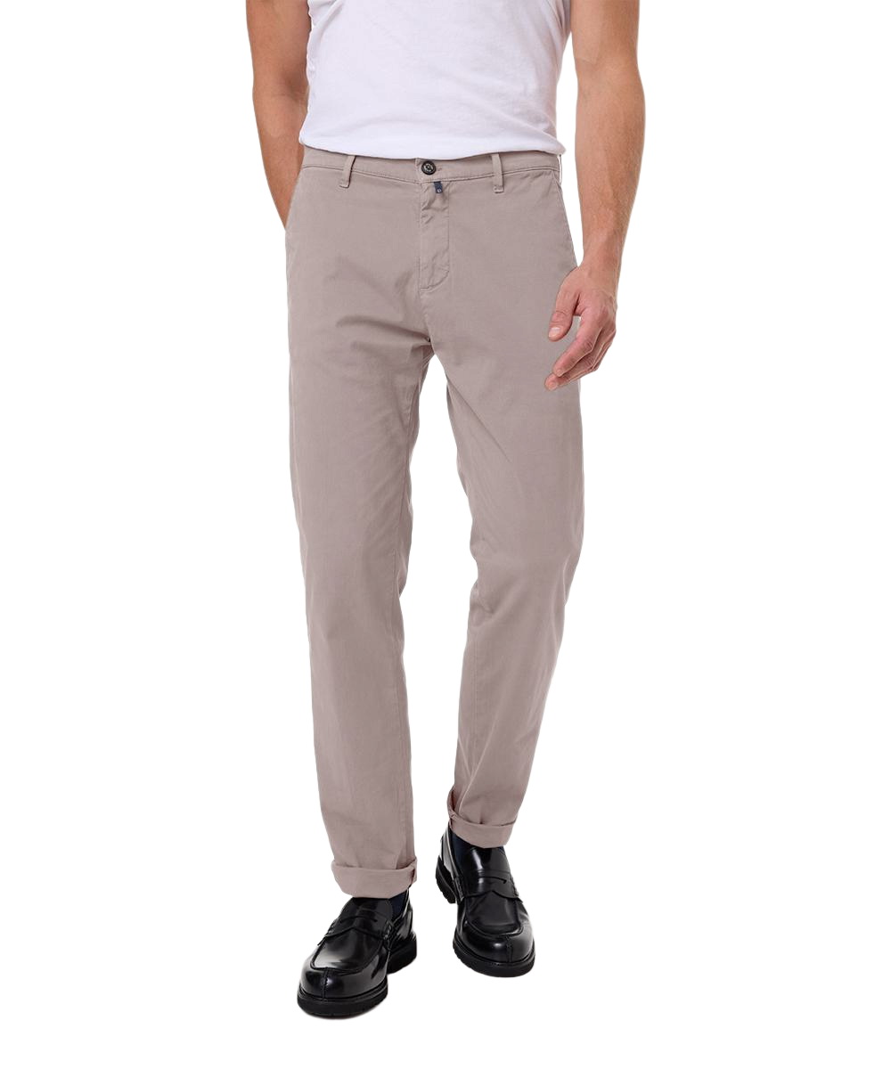 Pierre Cardin Herren Chinohose PC-COLMAR - Mid Waist - Tapered Fit - Beige günstig online kaufen