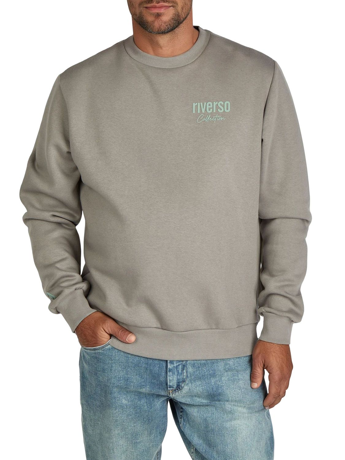 riverso Pullover Herren mit Druck RIVJamie Regular Fit
