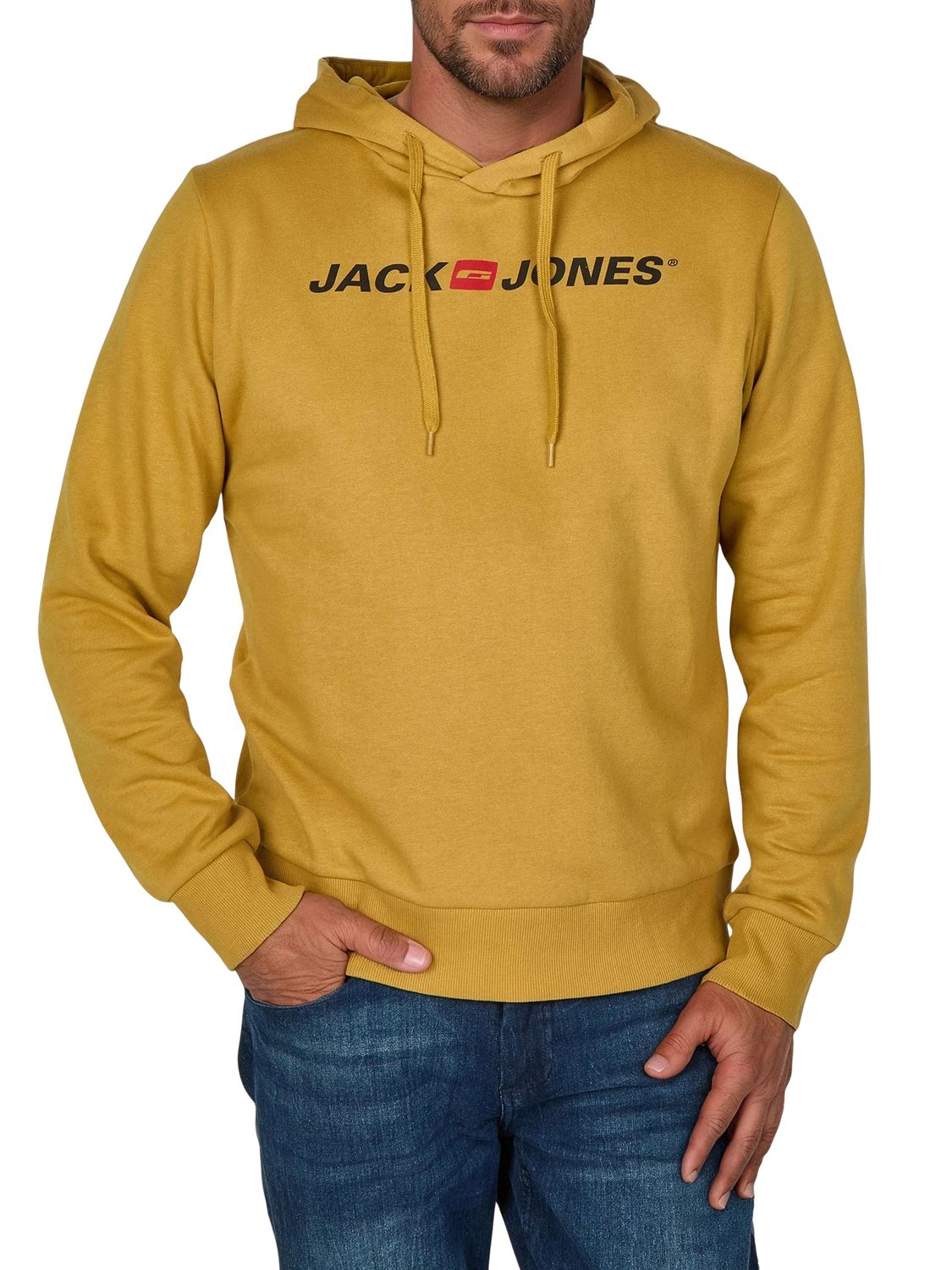 Jack & Jones Hoodie Herren mit Druck JJMORTY Regular Fit