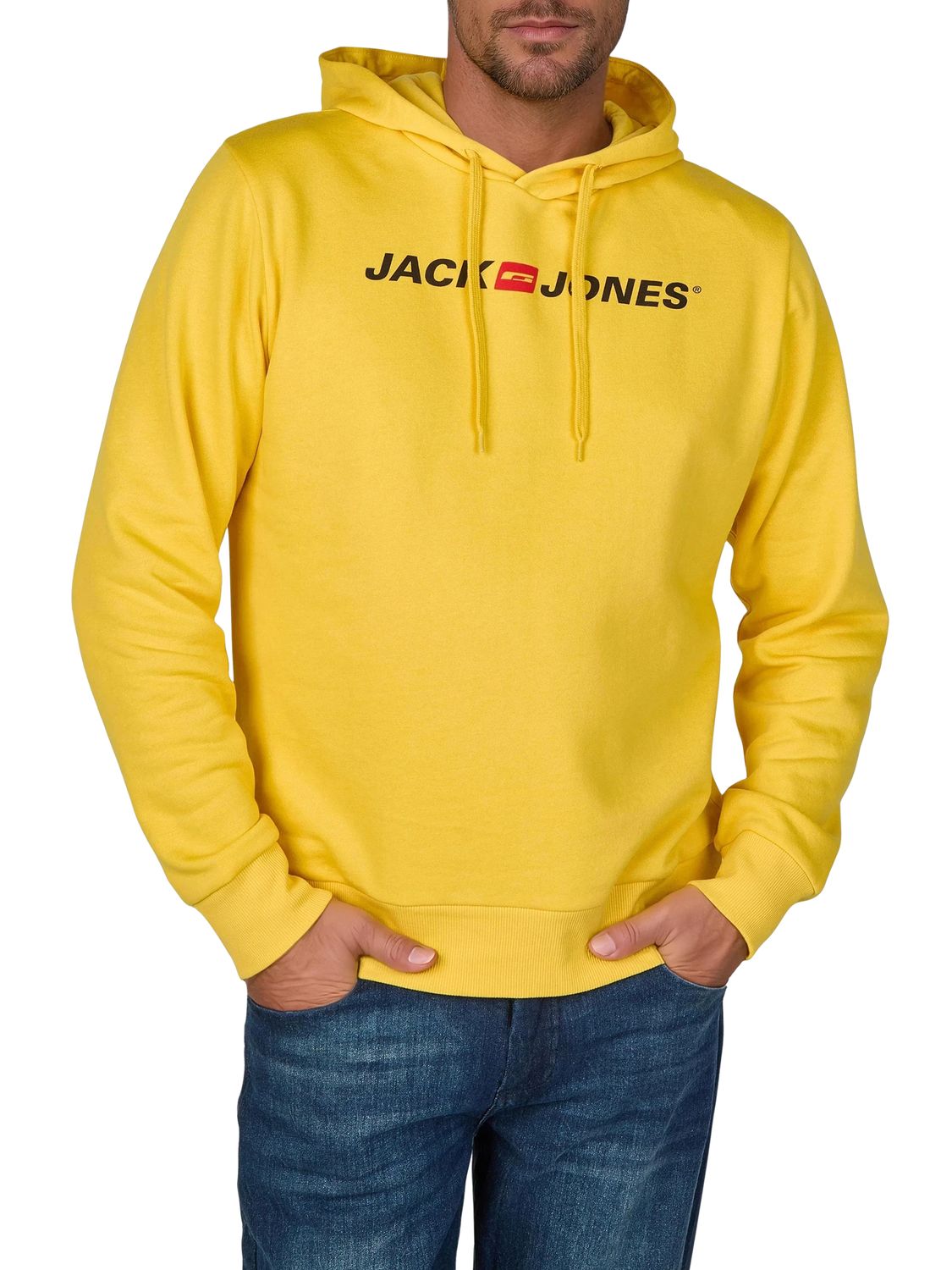 Jack & Jones Hoodie Herren mit Druck JJMORTY Regular Fit