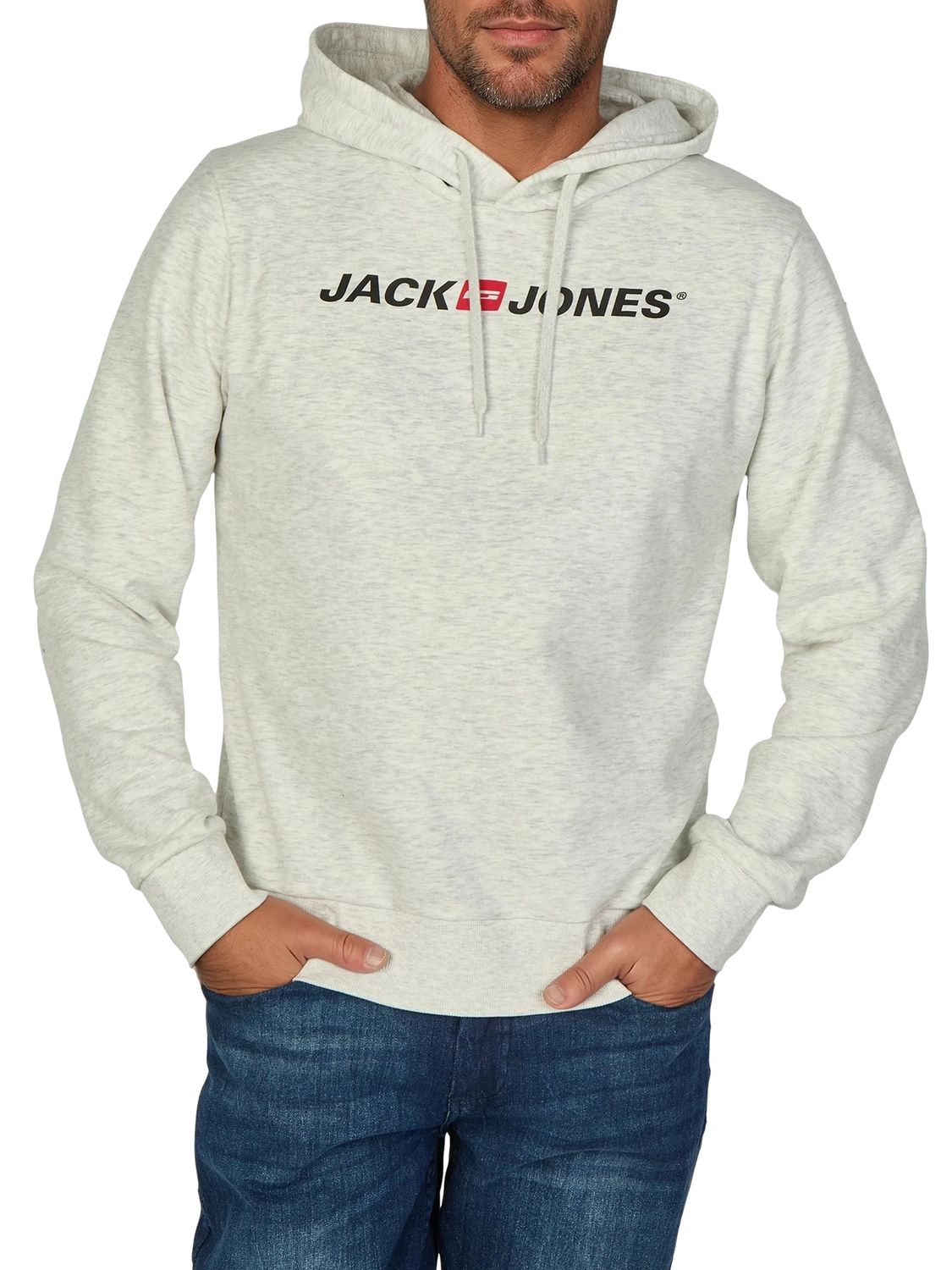 Jack & Jones Hoodie Herren mit Druck JJMORTY Regular Fit