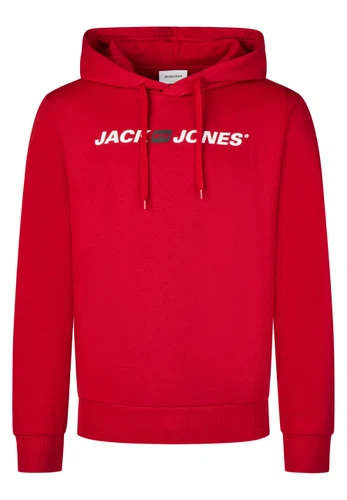 Jack & Jones Hoodie Herren mit Druck JJMORTY Regular Fit