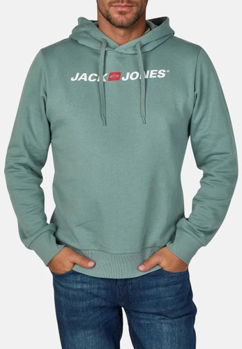 Jack & Jones Hoodie Herren mit Druck JJMORTY Regular Fit