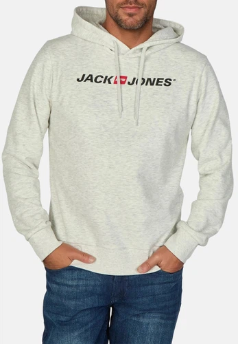 Jack & Jones Hoodie Herren mit Druck JJMORTY Regular Fit