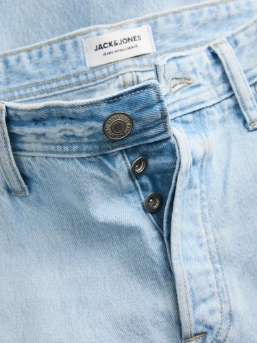 Jack & Jones Herren Jeans JJIEDDIE JJORIGINAL - High Waist - Relaxed Fit - Blau