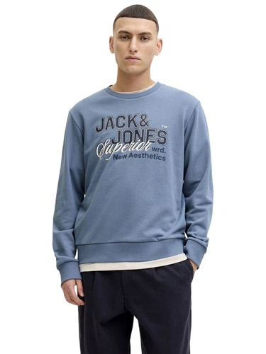 Jack & Jones Herren Sweatshirt JJELOGO SWEAT CREW NECK 2 - Regular Fit