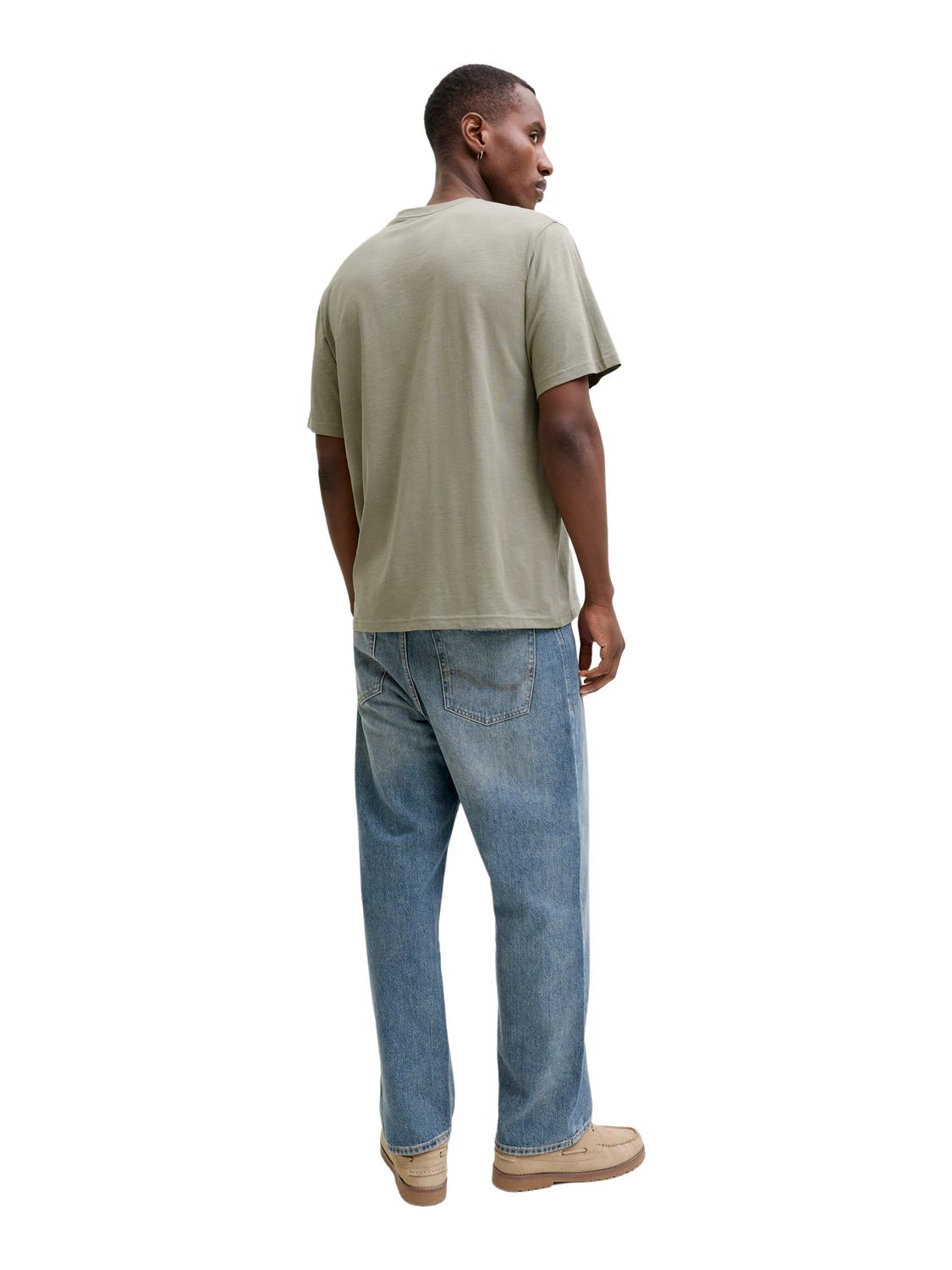 Jack & Jones Herren Rundhals T-Shirt JJEDOVER SLUB TEE SS - Relaxed Fit günstig online kaufen