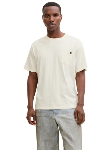 Jack & Jones Herren Rundhals T-Shirt JJEDOVER SLUB TEE SS - Relaxed Fit