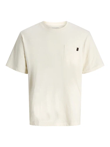 Jack & Jones Herren Rundhals T-Shirt JJEDOVER SLUB TEE SS - Relaxed Fit