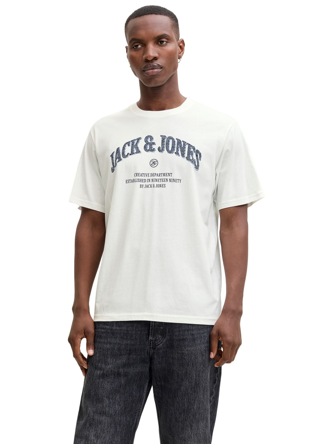 Jack & Jones Herren Rundhals T-Shirt JJEDENVER GRAPHIC TEE SS O-NECK - Relaxed Fit