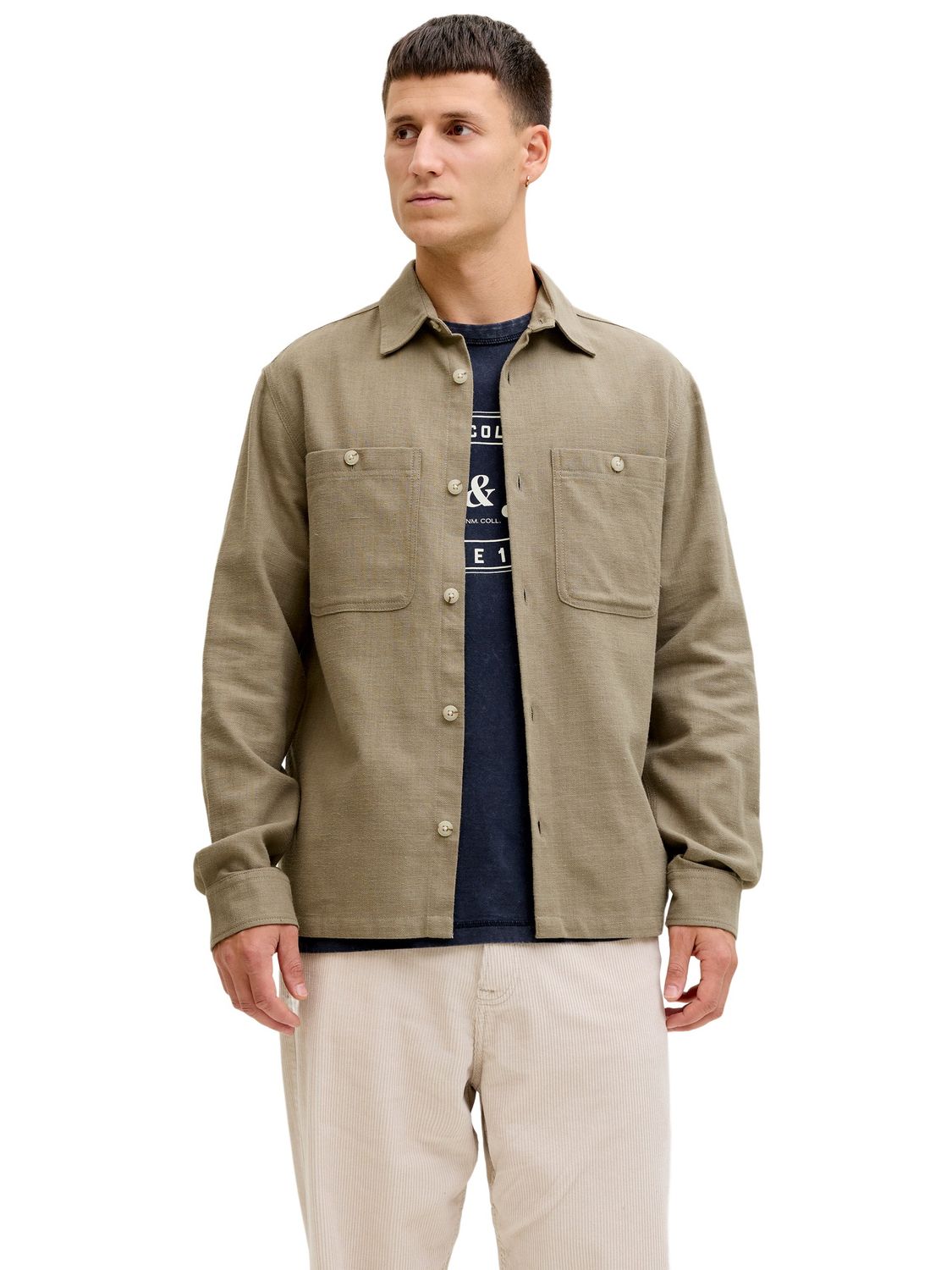 Jack & Jones Herren Freizeit Hemd JPRBLURAYLE LINEN BL. SOLID LS Regular Fi günstig online kaufen