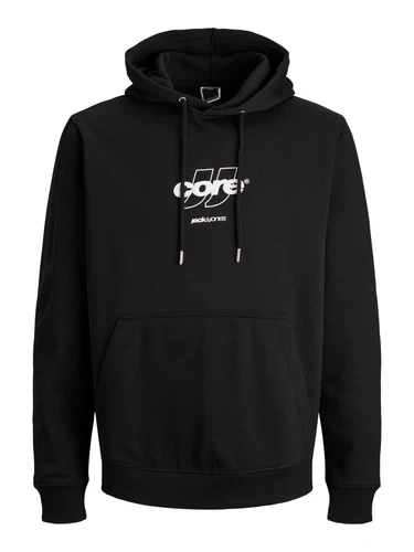 Jack & Jones Herren Hoodie Kapuzenpullover JCOCLUB FRONT PRINT SWEAT HOOD - Relaxed Fit
