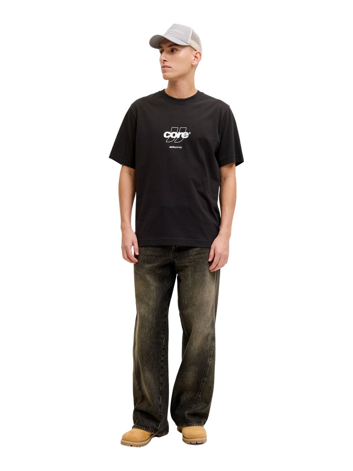 Jack & Jones Herren Rundhals T-Shirt JCOCLUB FRONT PRINT TEE SS CREW NECK - günstig online kaufen