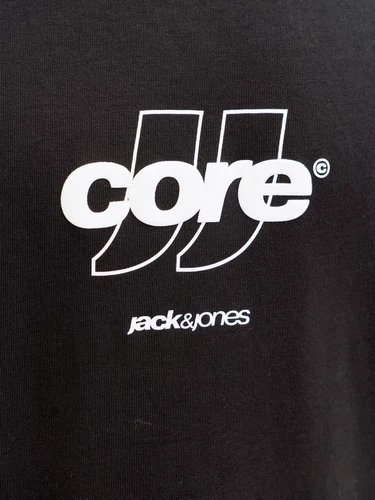 Jack & Jones Herren Rundhals T-Shirt JCOCLUB FRONT PRINT TEE SS CREW NECK - Relaxed Fit