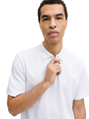 Jack & Jones Herren Poloshirt JPRBLAETHAN SS ZIP POLO SN - Regular Fit