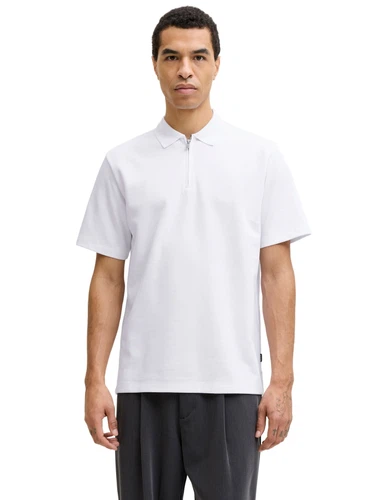 Jack & Jones Herren Poloshirt JPRBLAETHAN SS ZIP POLO SN - Regular Fit