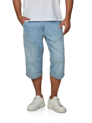 Mustang 3/4 Jeans Shorts Herren Stretch Straight Fit Freemont