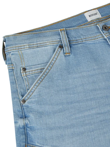 Mustang 3/4 Jeans Shorts Herren Stretch Straight Fit Freemont