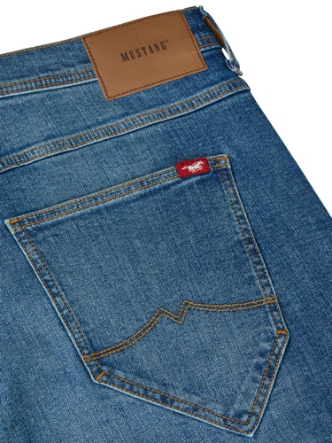 Mustang 3/4 Jeans Shorts Herren Stretch Straight Fit Freemont