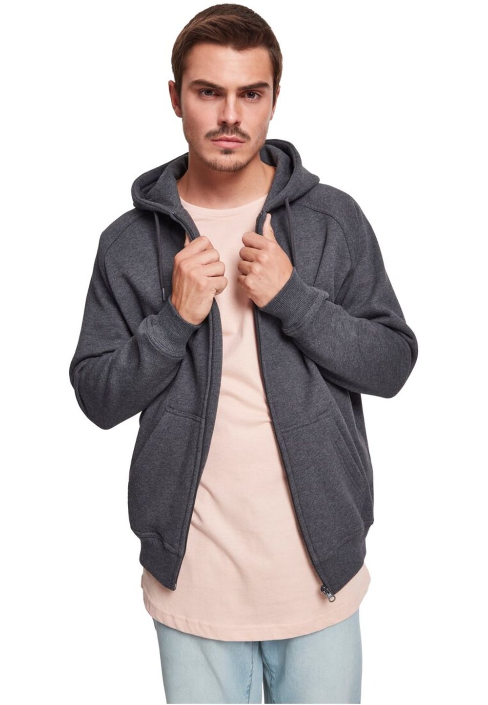Urban Classics Herren Hoodie Kapuzenpullover ZIP HOODY - Relaxed Fit günstig online kaufen