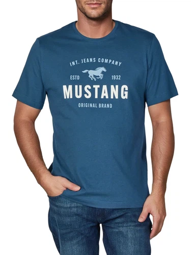 Mustang Herren T-Shirt Mustang Mehrfarbig Rundhals Regular Fit S bis 6XL