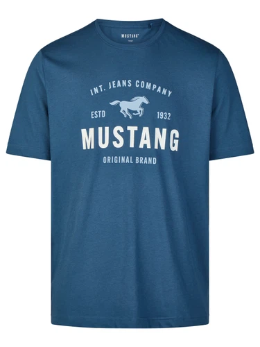 Mustang Herren T-Shirt Mustang Mehrfarbig Rundhals Regular Fit S bis 6XL