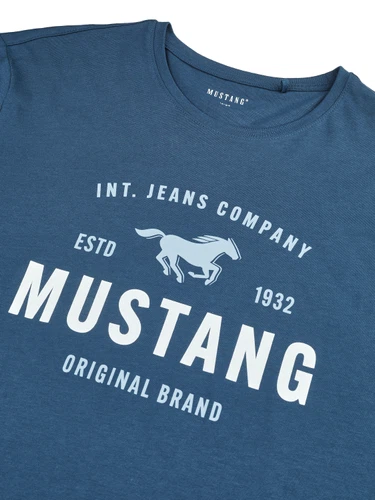 Mustang Herren T-Shirt Mustang Mehrfarbig Rundhals Regular Fit S bis 6XL