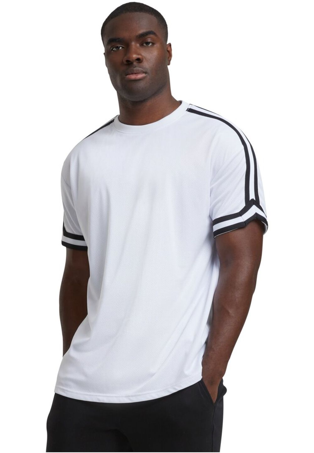 Urban Classics Herren T-Shirt OVERSIZED STRIPES MESH - Relaxed Fit günstig online kaufen