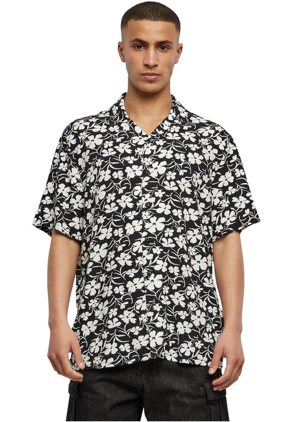 Urban Classics Herren Freizeithemd VISKOSE AOP RESORT - Regular Fit