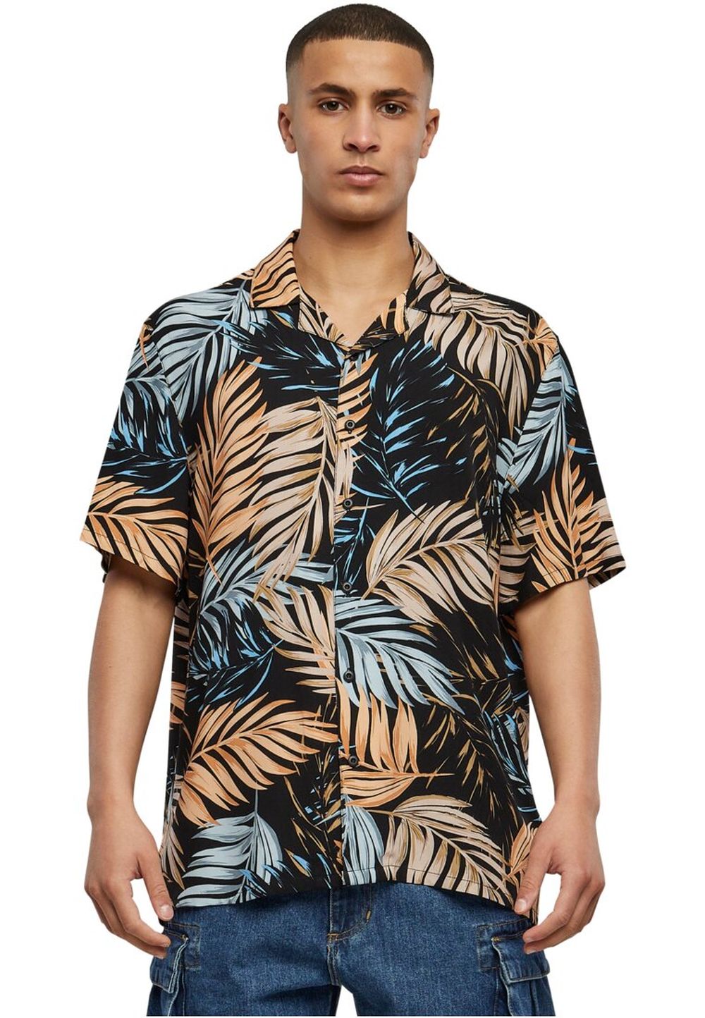 Urban Classics Herren Freizeithemd VISKOSE AOP RESORT - Regular Fit günstig online kaufen