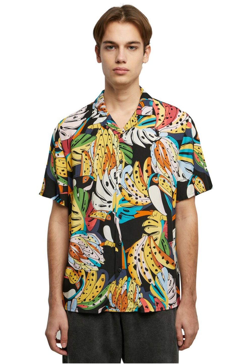 Urban Classics Herren Freizeithemd VISKOSE AOP RESORT - Regular Fit günstig online kaufen