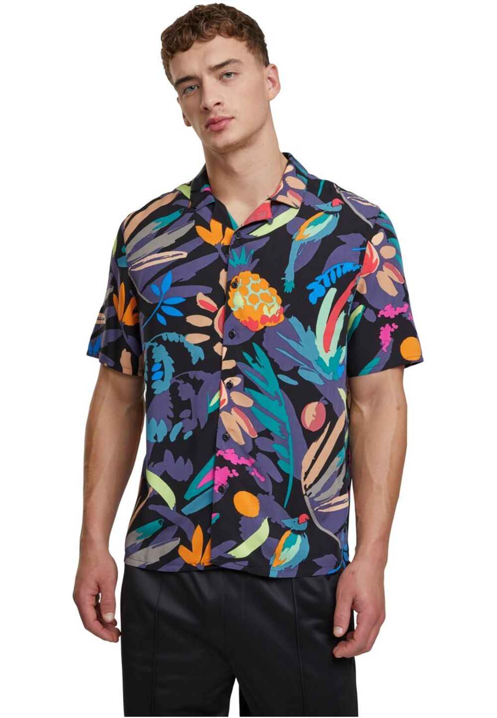 Urban Classics Herren Freizeithemd VISKOSE AOP RESORT - Regular Fit günstig online kaufen