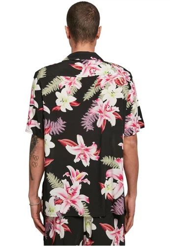 Urban Classics Herren Freizeithemd VISKOSE AOP RESORT - Regular Fit