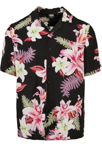 Urban Classics Herren Freizeithemd VISKOSE AOP RESORT - Regular Fit