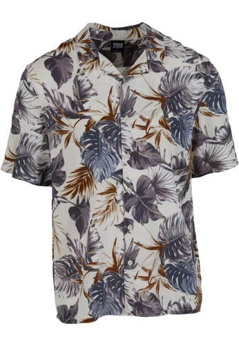 Urban Classics Herren Freizeithemd VISKOSE AOP RESORT - Regular Fit