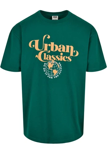 Urban Classics Herren T-Shirt ORGANIC GLOBE LOGO - Relaxed Fit