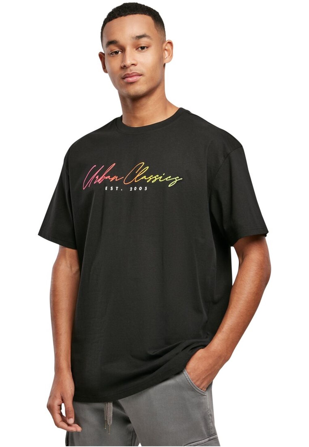Urban Classics Herren T-Shirt SCRIPT LOGO - Relaxed Fit günstig online kaufen