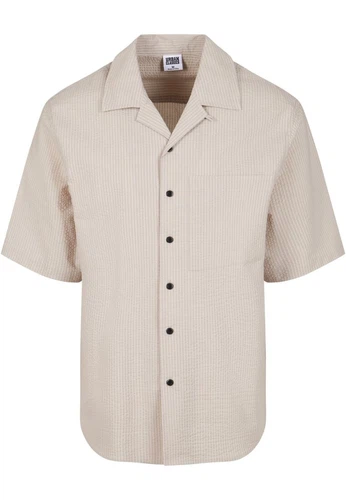 Urban Classics Herren Freizeithemd RELAXED SEERSUCKER SHORT SLEEVE - Relaxed Fit