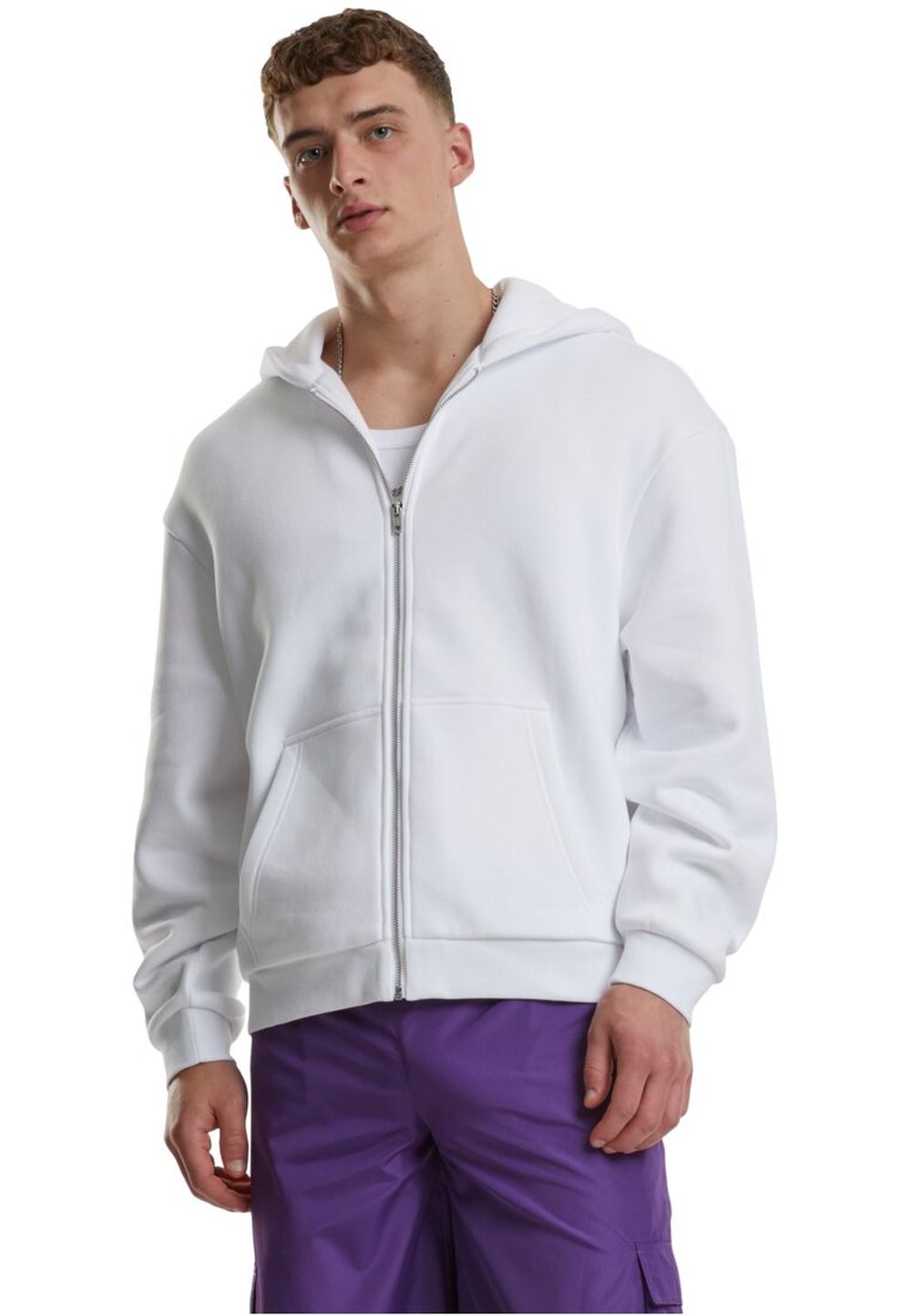 Urban Classics Herren Hoodie Kapuzenpullover FLUFFY ZIP - Regular Fit günstig online kaufen