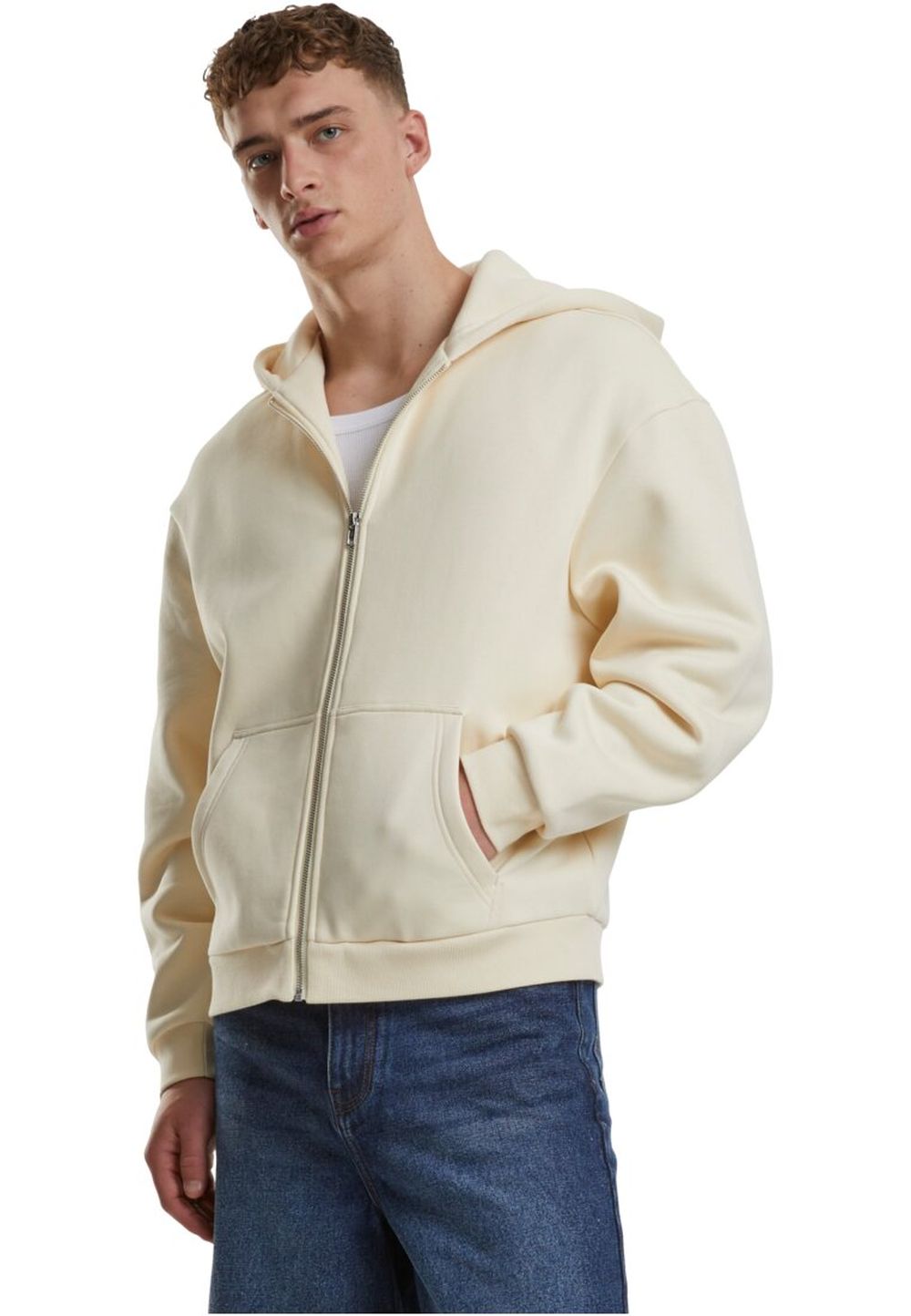 Urban Classics Herren Hoodie Kapuzenpullover FLUFFY ZIP - Regular Fit